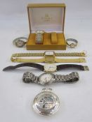 Lady's Tissot automatic PR516 bracelet watch, the circular dial baton markers, date aperture and
