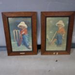 A pair of prints in Arts and Crafts frames: The Hope of his Side. H.32 W.19cm