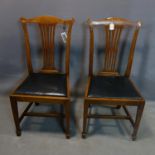 A pair of Georgian style oak chairs
