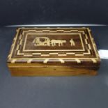 An inlaid box with fitted lift out interior.W.28cm.