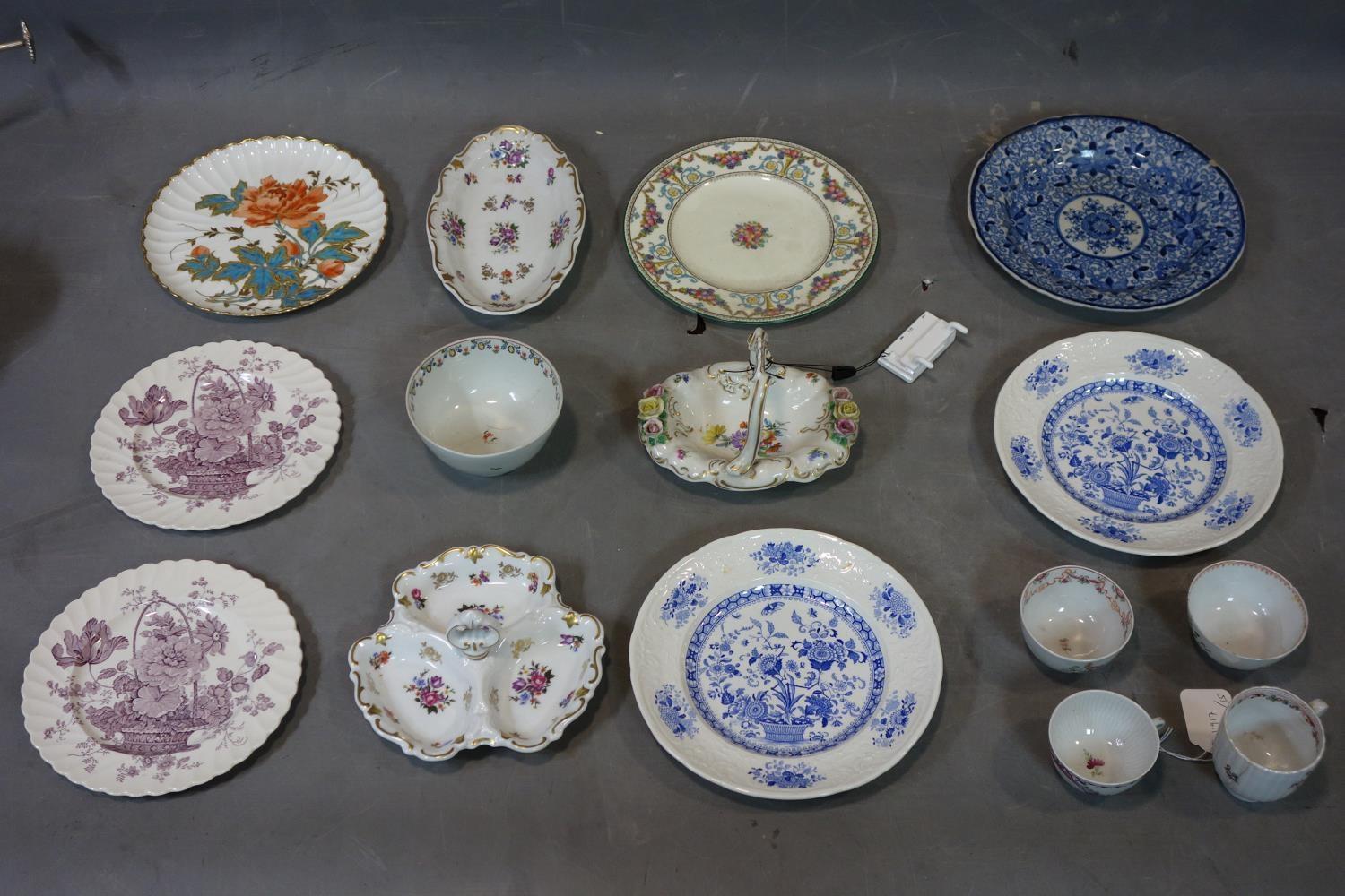 A collection of 19th century and later porcelain and ceramic to include a Brownfield plate, Clarrice