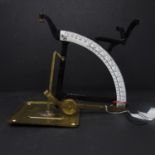 A set of Philipp Jakob Maul Concave postal scales, with ceramic scale, H.26cm