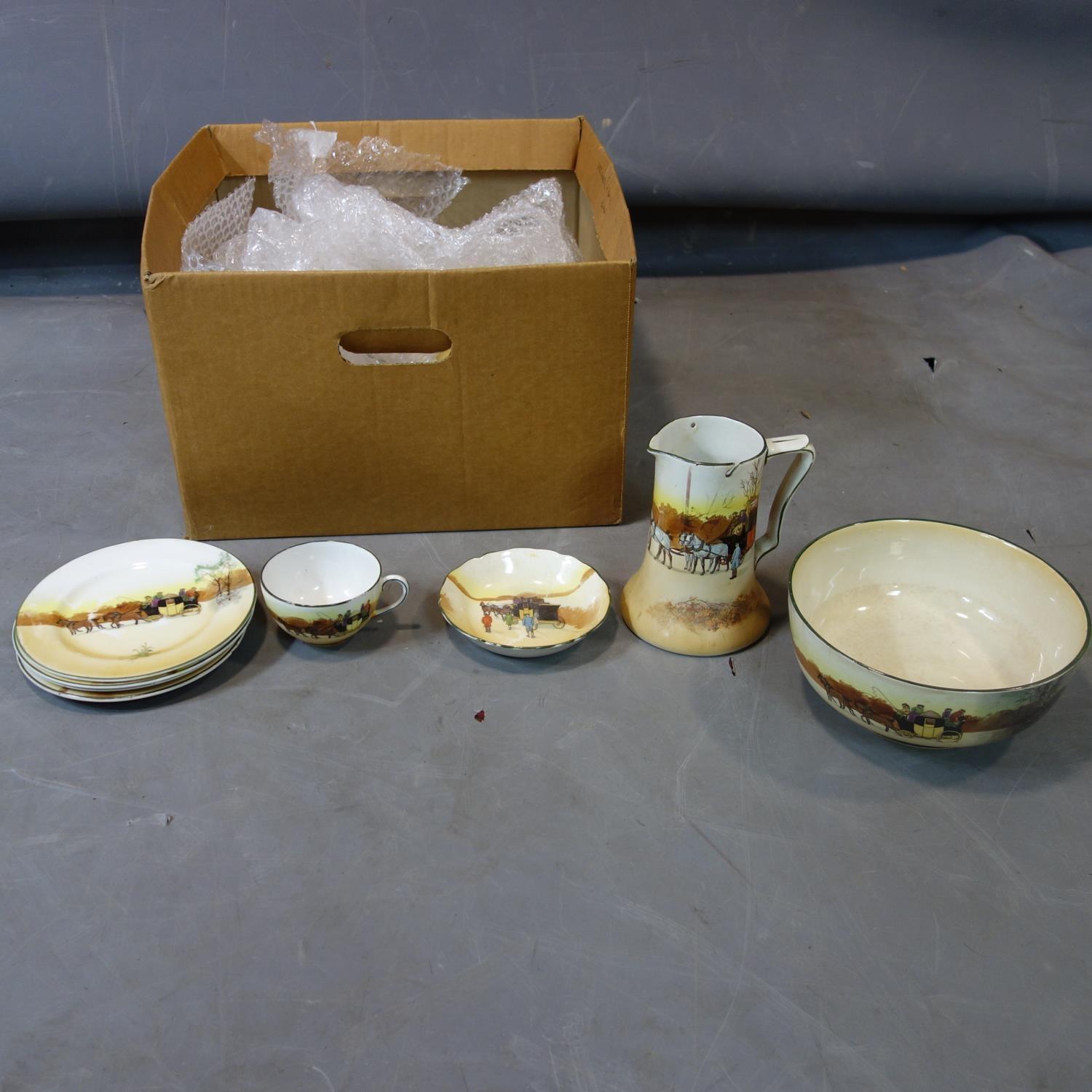 A Royal Doulton series ware part tea service with Dickensian scenes - Image 2 of 2