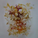 Talia Lehavi, contemporary artist, study of leaves, 58 x 76cm