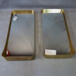 A pair of contemporary gilt mirrors, H.91 W.41cm