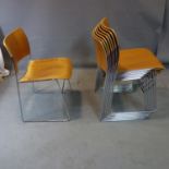 A set of eight 40/4 chairs by David Rowland, bearing labels