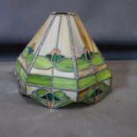 A Tiffany style lampshade, with floral decoration, H.25cm