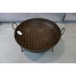 A Kadai style fire pit, with fire grate, H.48cm Diameter 87cm