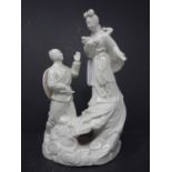 A Chinese porcelain mid-century, blanc de chine group, based on the folk tale of ?the cowherd and