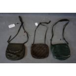 Three Bottega Veneta leather shoulder bags