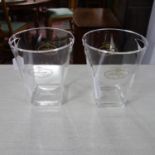 A pair of Lehmann design perspex champagne/ice buckets, H.24cm