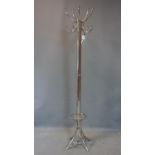 A contemporary chrome coat stand, H.182cm