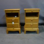 A pair of Stag Furniture bedside cabinets H.65 W.40 D.32cm