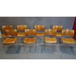 A set of eight 40/4 chairs by David Rowland, bearing labels