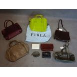 Five Furla handbags together with 4 Furla wallets/purses