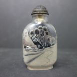 A Chinese glass scent bottle, H.8cm