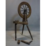 A Victorian spinning wheel (incomplete)