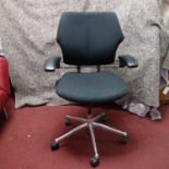 A Humanscale Freedom swivel office chair, with maker's mark