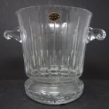 A Cristalleries De Lorraine crystal ice bucket, signed to base and numbered 219/500, H.26 W.32 D.