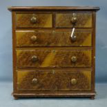 A 19th century painted pine chest of two short over three long drawers, H.98 W.92 D.44cm