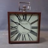 A contemporary clock, the Roman dial signed Daniel & Ashley Clock Company, battery operated, H.52