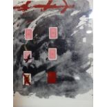 After Antoni Tapies, 'Derrière le Miroir', vintage print, 34 x 28cm