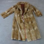 A ladies vintage rabbit fur coat, with label for Victor Segall, H.115cm
