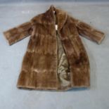 A ladies vintage fur coat, with label for M. Fletcher (Master Furrier) Ltd, H.105cm