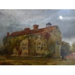 A. J. Stark, View of a House, watercolour, indistinctly titled in pencil to lower left, framed and