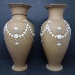 A pair of Royal Doulton stoneware vases, H.30cm