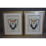 Two Moorcroft Limited Edition Royal House of Windsor, Prince George Prints, numbers 64 & 73/500,