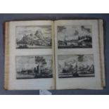 An early 19th century scrapbook of prints of engravings depicting architecture, Classical scenes,