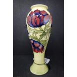 A tall Moorcroft yellow Anemone Vase, by William Moorcroft, circa 1980's, H.27cm