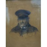 Oscar Hullgren (Swedish, 1895-1977), 'Gamler Kushken - Stockholm', a portrait of a mustachioed