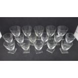 A set of 16 Lalique crystal glasses, H.7.5cm