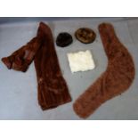 A ladies vintage Herbert Duncan mink coat, together with a mink stole, a fur muff, and a Bonwit