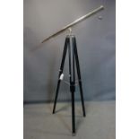 A contemporary telescope on adjustable tripod stand, H.165cm