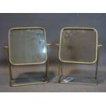 A pair of contemporary gilt easel mirrors, H.46 W.38cm