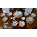 A Royal Albert part dinner service with 'Lady Hamilton' pattern
