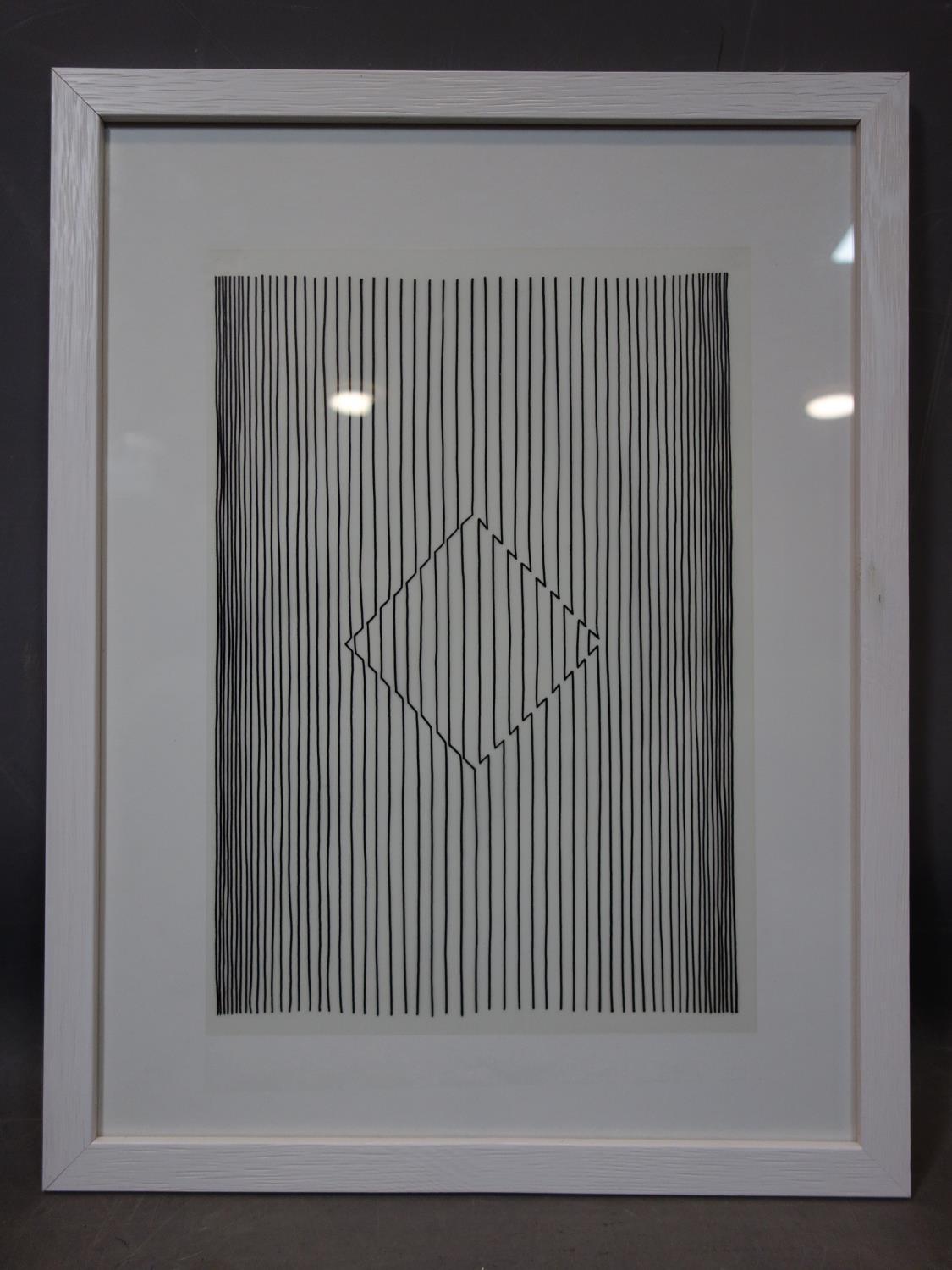 After Victor Vasarely, 'Naissances, 1973, printed line etching after a drawing on tracing paper, - Image 2 of 2