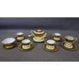 A 20th century Noritake part gilt tea set