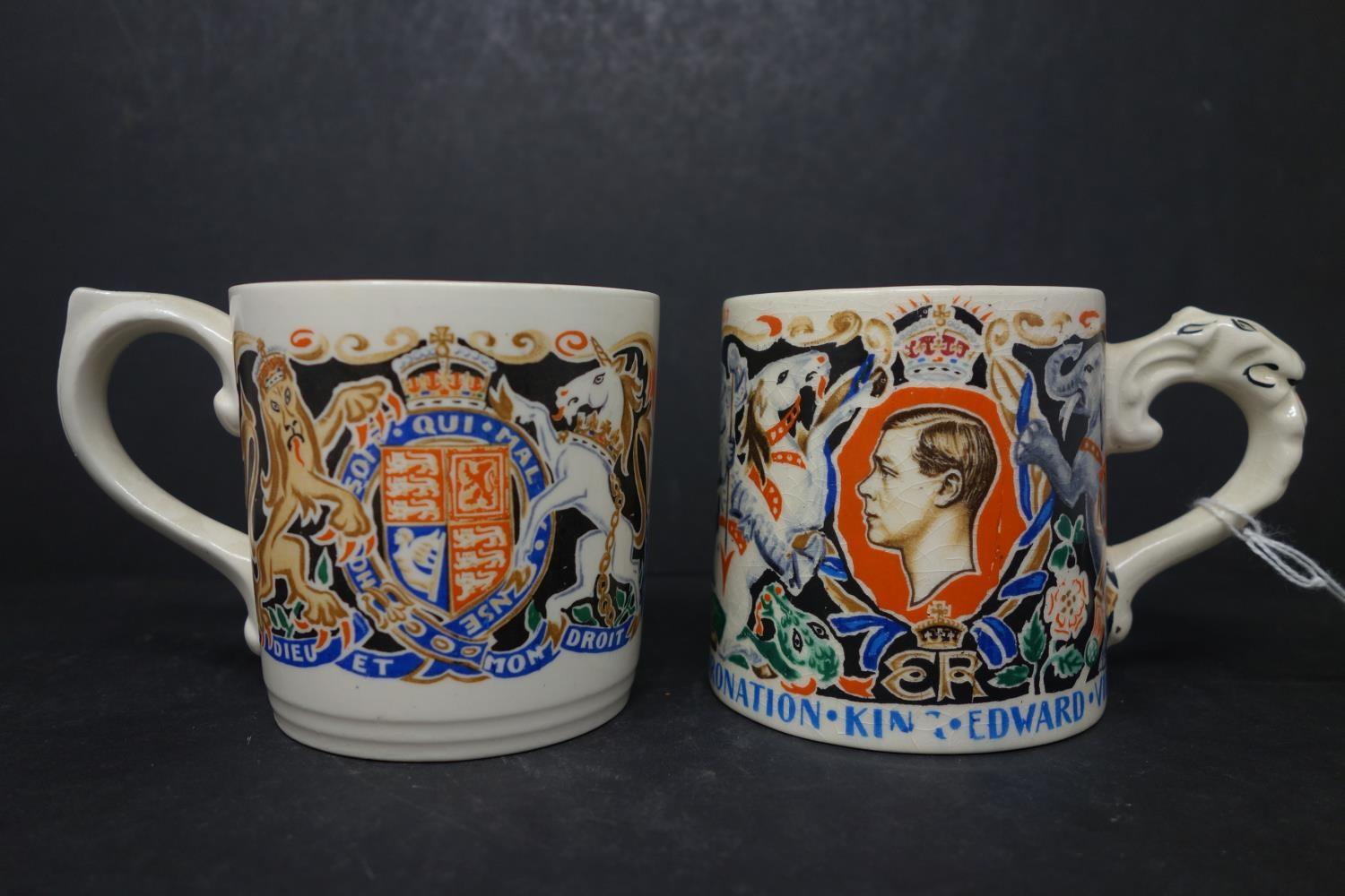 Two Laura Knight coronation mugs for Edward VIII, 1 with certificate