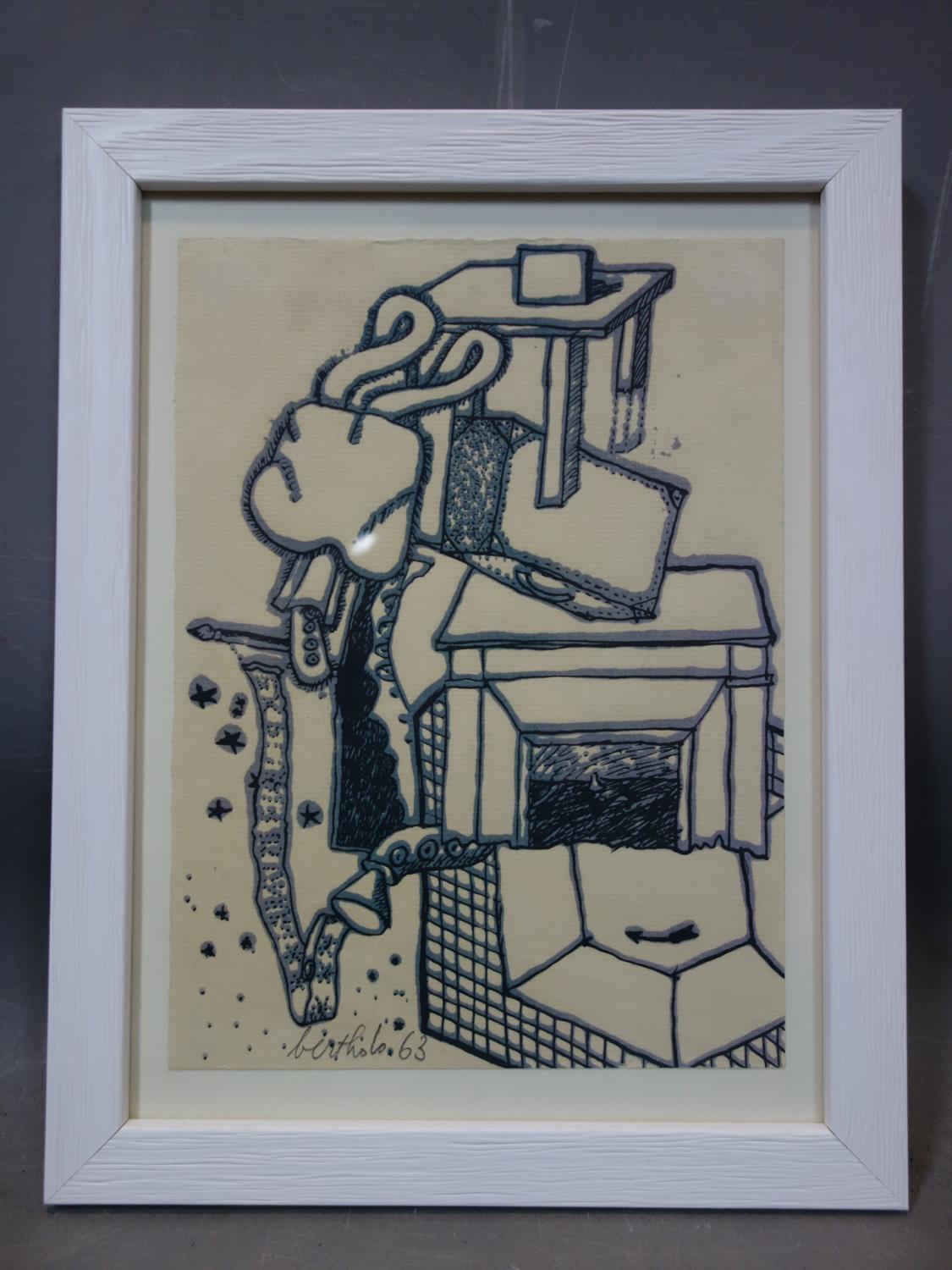 Rene Bertholo, original colour lithograph, signed in pencil and dated 1963 to lower right, 20.5 x - Image 2 of 3