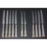 A collection of eleven 19th century silver handled knives, comprising five Victorian knives and five