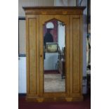 A 19th century pollard oak wardrobe, H.210 W.140 D.48cm