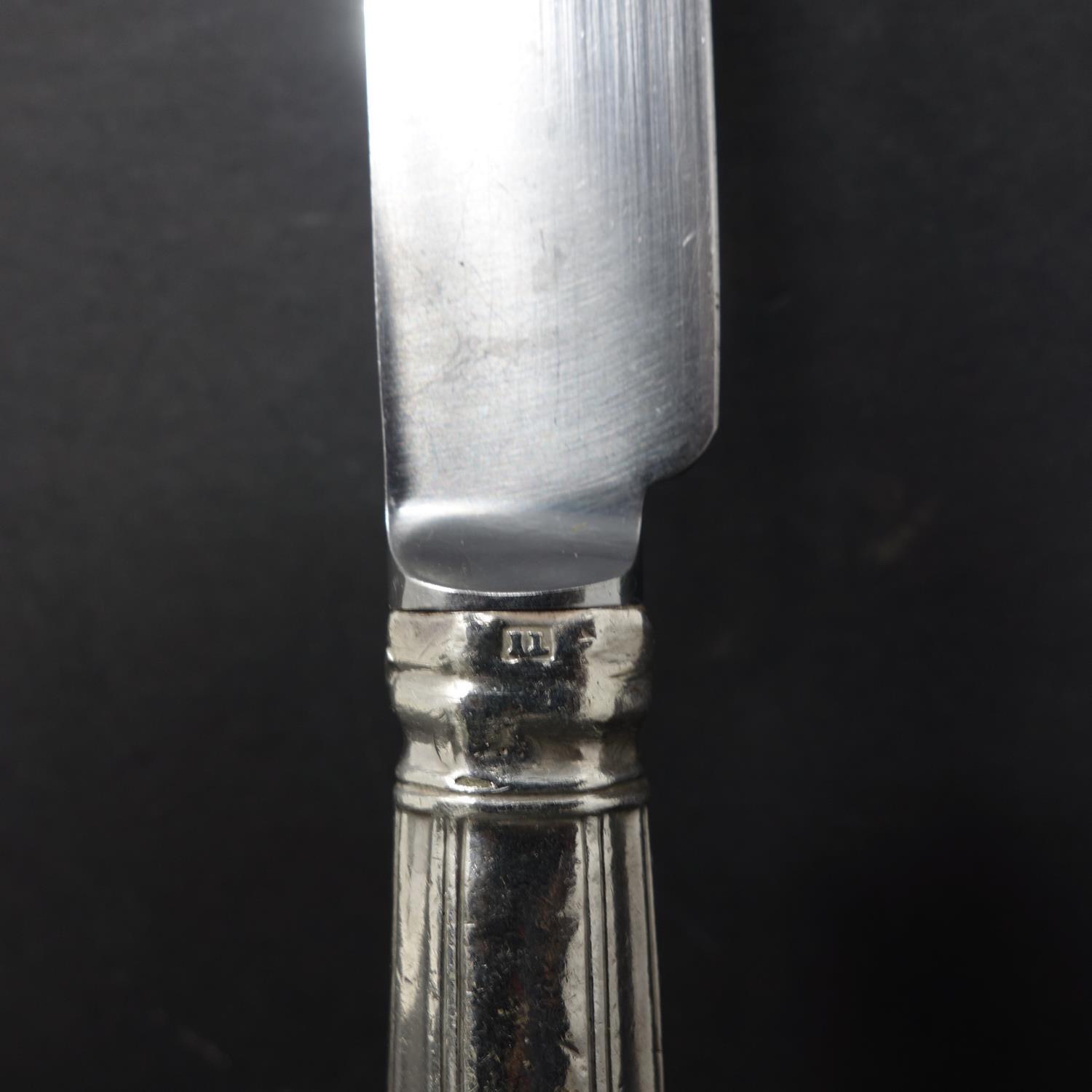 A collection of eleven 19th century silver handled knives, comprising five Victorian knives and five - Image 6 of 7
