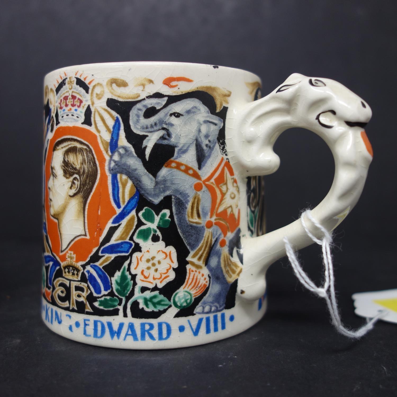 Two Laura Knight coronation mugs for Edward VIII, 1 with certificate - Image 2 of 4