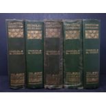 Five volumes of Charles Dickens Published by Chapman and Hall (London); Charles Scribner's Sons (New