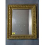 A 19th century gilt wood mirror with later plate, 51 x 41cm