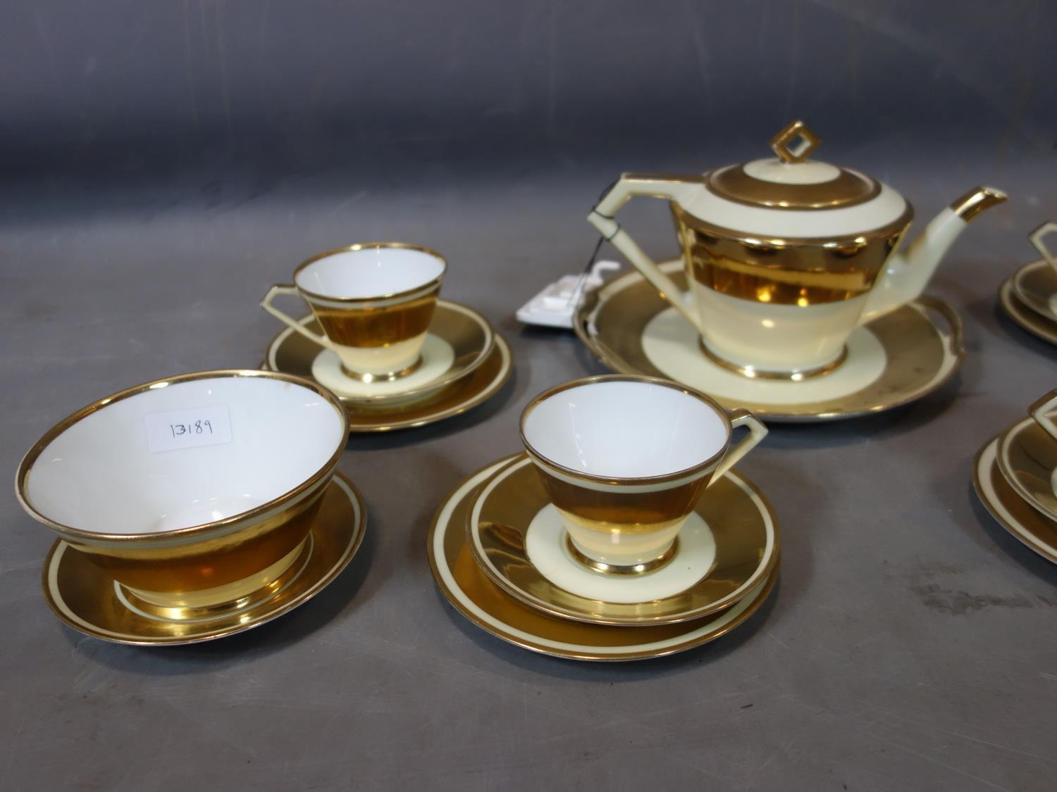 A 20th century Noritake part gilt tea set - Image 2 of 4